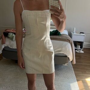 Elegant Cream Strapless Dress